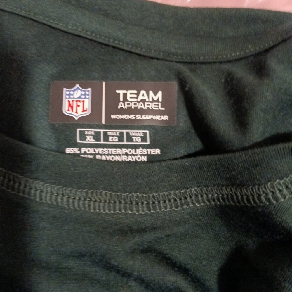 NFL Women's Jets Flannel PJ Set Size XL - Picture 3 of 6
